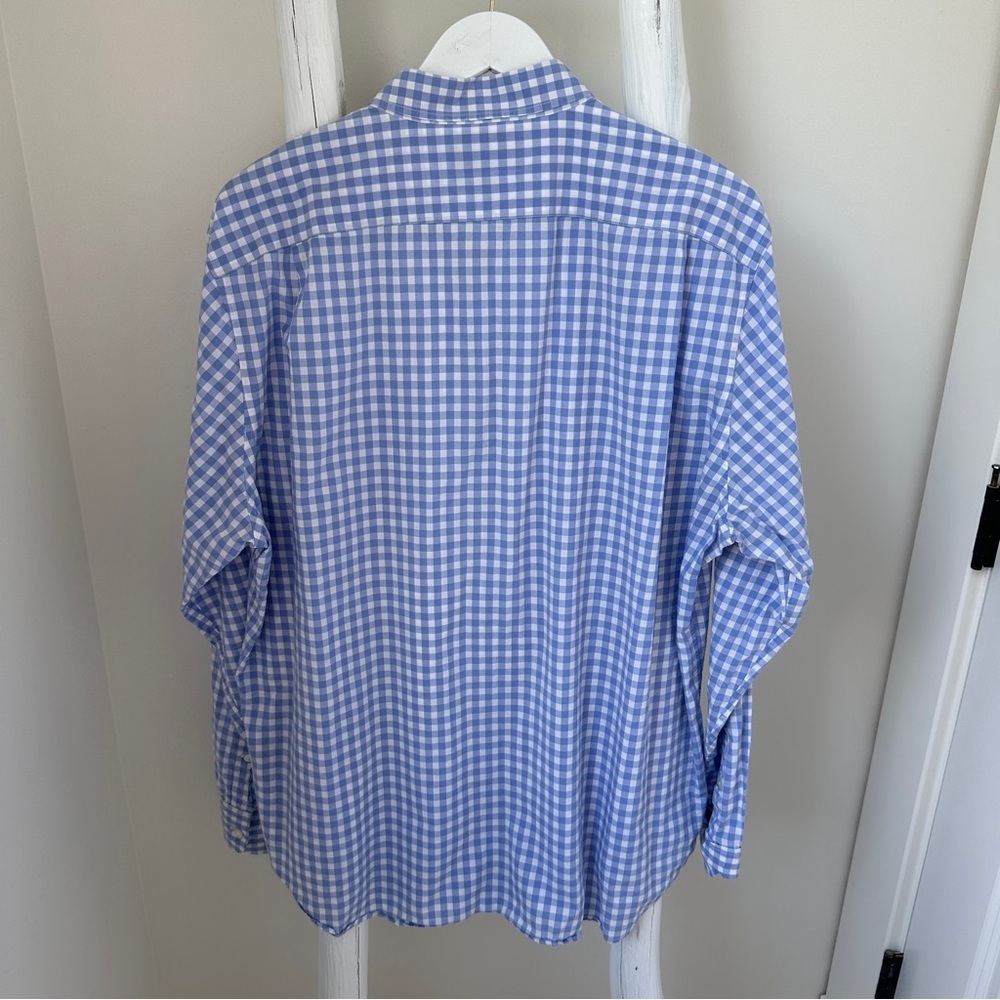 Bonobos Men's Light Blue Gingham Long Sleeve Button Down Shirt Size XXL - Picture 3 of 11